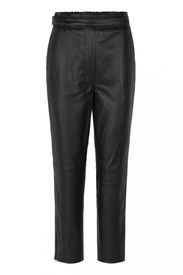 Second Female Indie Leather New Trousers- Black