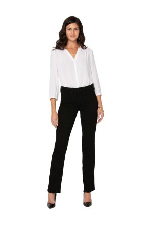NYDJ Marilyn Straight Damjeans - Black