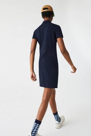 Lacoste Women's Stretch Piqué Polo Dress - Navy