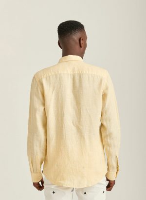Morris  Douglas Linen Shirt – Yellow