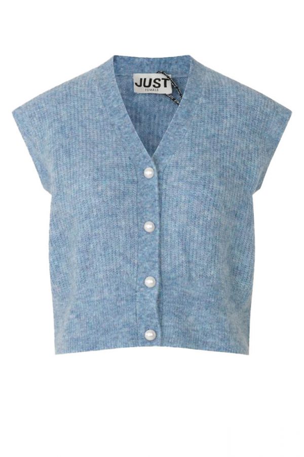 Just Female Girona Knit Vest - Blue
