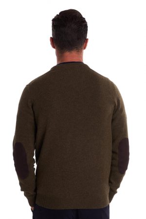 Barbour Patch Crew-neck Sweater - Willow Green