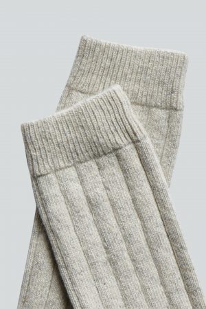 NN07 Wool Sock Herr - Ljusgrå Melange