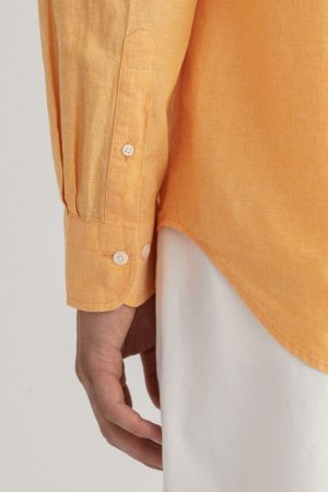 Gant D1 Regular fit Cotton Linen BD - Dahlia Orange