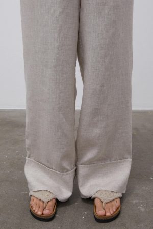 By Malene Birger Amelianon Linen Trousers - Light Sand
