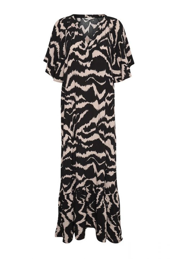 Part Two OtheniaPW Dress - Black Zebra Print