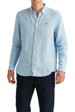 Morris Douglas Linen Shirt Classic Fit - Blue