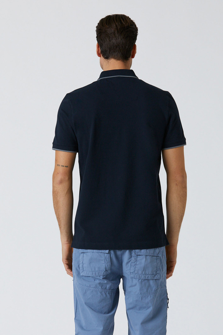 Aeronautica Militare Classic Pique Polo - Blue Black - Bild 3