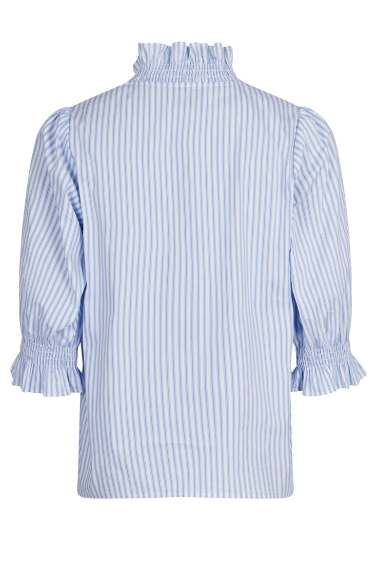 Neo Noir Briony Mix Stripe Blouse - Light Blue - Bild 2