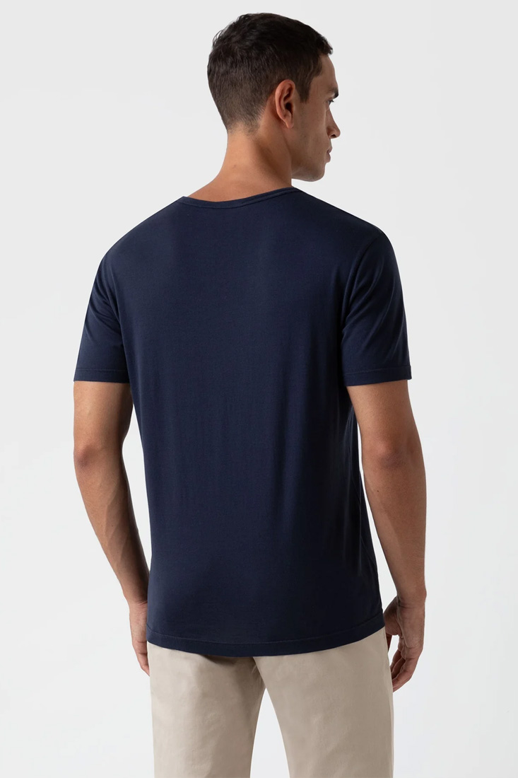 Sunspel Classic T-shirt - Navy - Bild 5