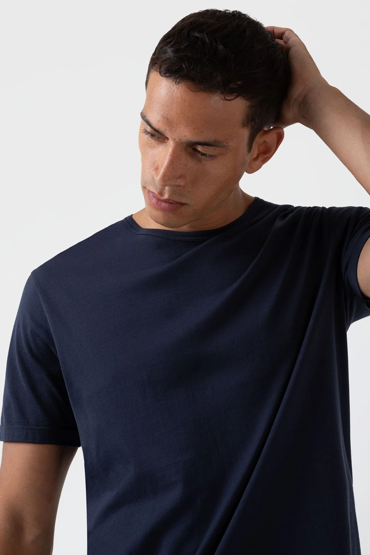 Sunspel Classic T-shirt - Navy - Bild 6