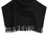 By Malene Birger Turtla Wool Fringe Bib - Black
