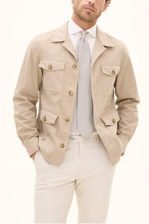 Alternative view of Oscar Jacobson Safari Jacket - Dusty Beige