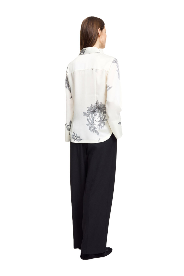 By Malene Birger - Rosiannas Satin Shirt - Floral Print - Bild 3