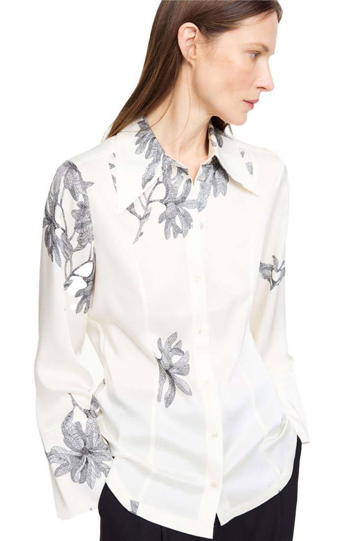 By Malene Birger - Rosiannas Satin Shirt - Floral Print - Bild 4