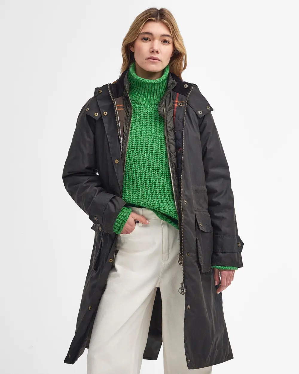 Barbour Long Cannich Wax - Olive - Bild 2