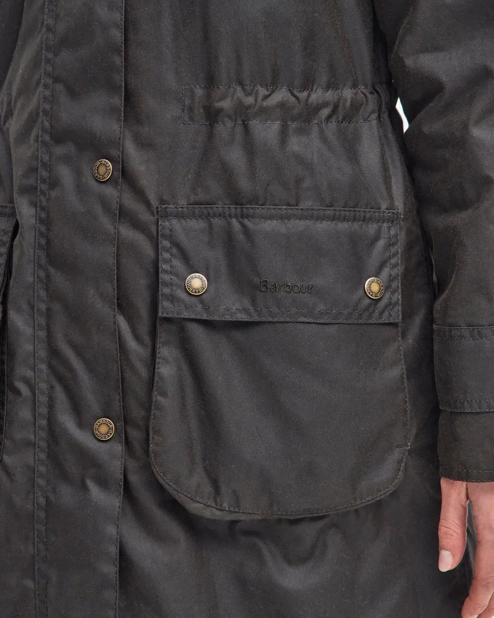 Barbour Long Cannich Wax - Olive - Bild 4