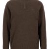 Barbour Essential Lambswool Half Zip Knit - Dark Oak