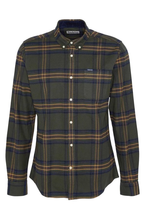Barbour Portdown Tailored Checked Shirt - Olive