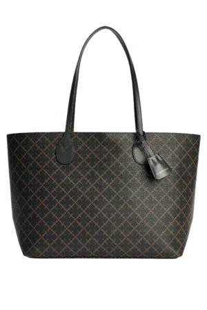 By Malene Birger Abigail Printed Tote Bag - Dark Brown