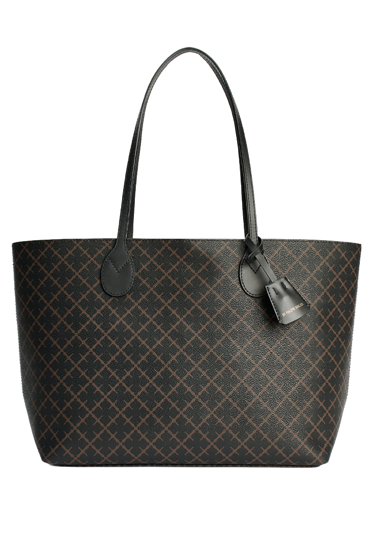 By Malene Birger Abigail Printed Tote Bag - Dark Brown