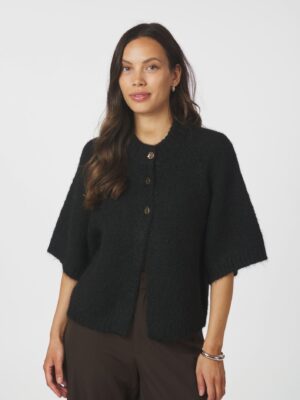 Alternative view of Neo Noir Benuta Fluffy Cardigan - Black
