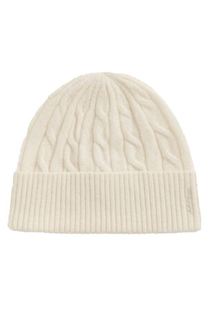 Gant Ull Kabelstickad Mössa - Cream