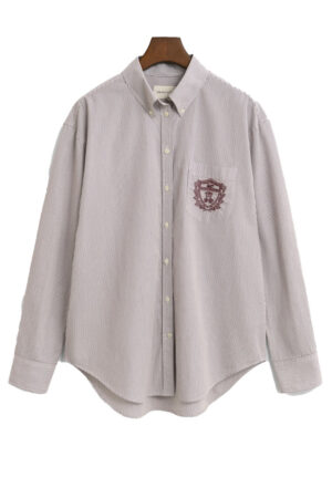 Gant Relaxed Fit Klassisk Poplinskjorta med tryck - Plum Wine