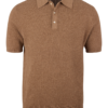 Stenströms Polo Shirt Knitted Crochet - Light Brown