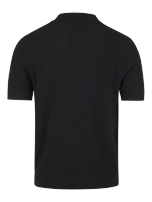 Alternative view of Stenströms Polo Shirt Knitted Crochet - Black