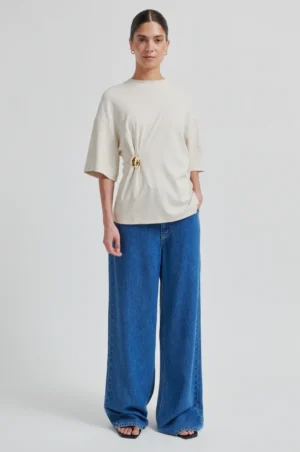 Alternative view of Second Female Enora Brooch Tee - Soft Beige