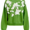 Essentiel Antwerp Jaga Embroidered Sweatshirt - Spirulina Green