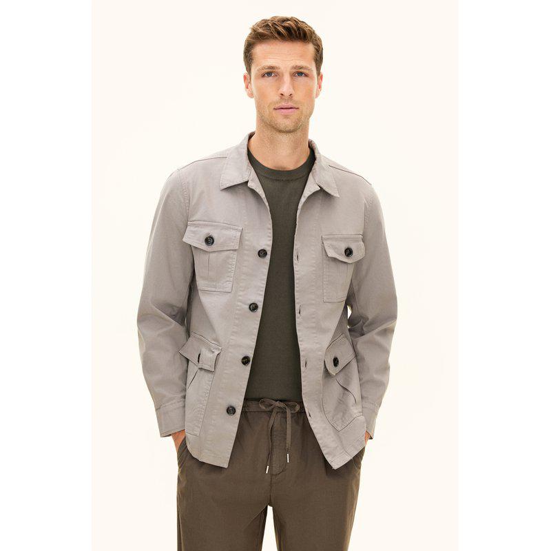 Oscar Jacobson Safari Shirt Jacket - Comfort Green - Bild 2