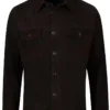 Stenströms Overshirt Goat Suede - Mörkbrun