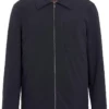 Oscar Jacobson Light Zipped Shirt Jacket - Navy
