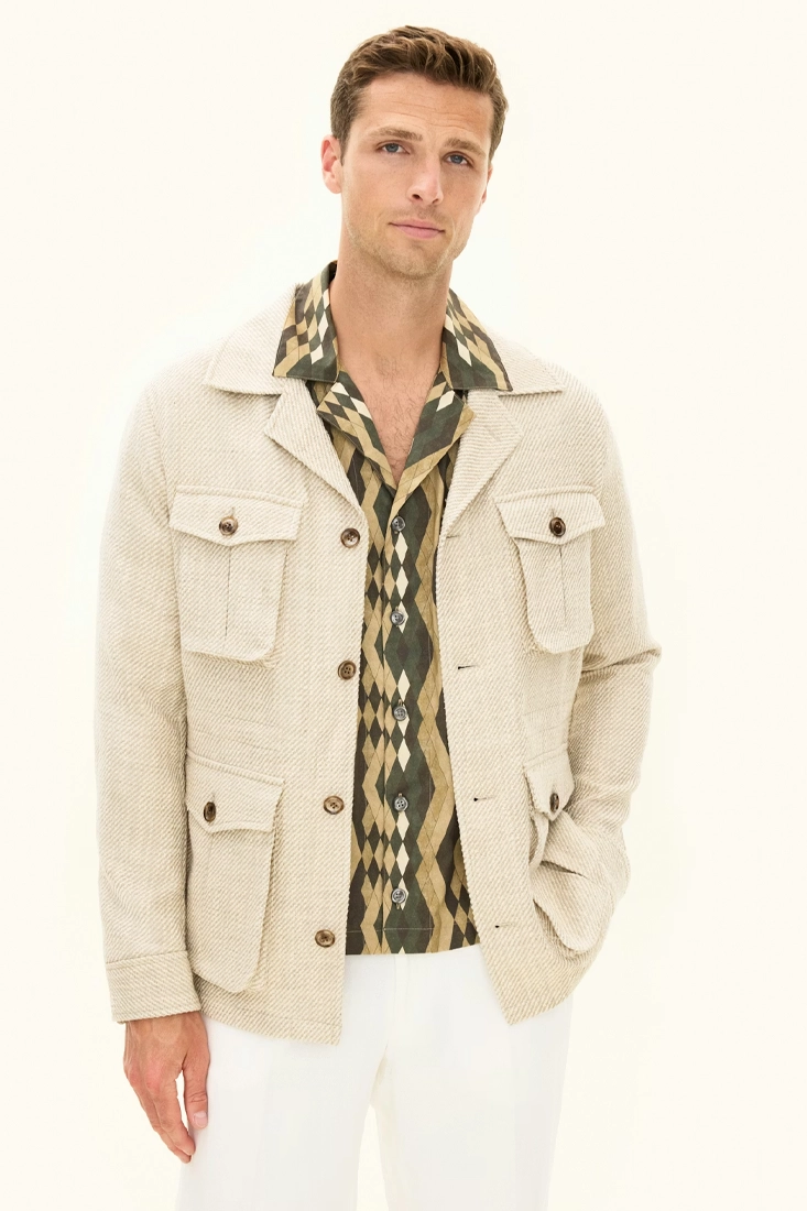 Oscar Jacobson Sirolo Shirt Jacket - Snow White - Bild 2