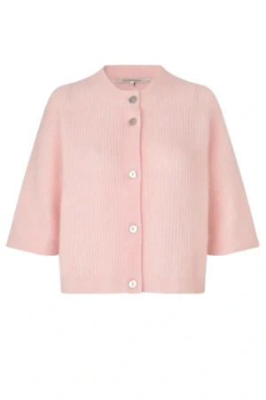 Second Female Andrea Knit Rib Cardigan - Crystal Pink