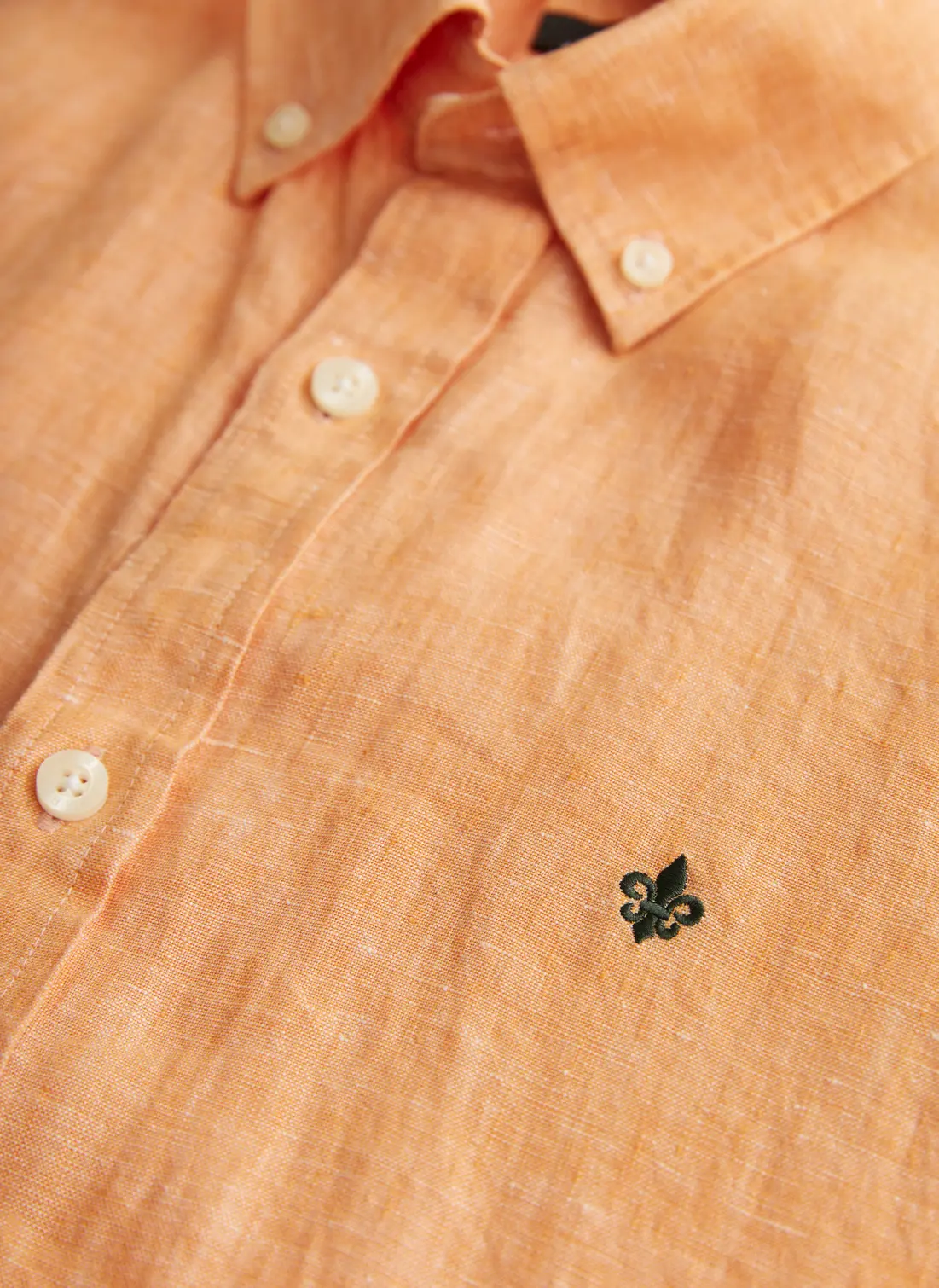 Morris Douglas Linen Shirt Classiv Fit - Orange - Bild 4