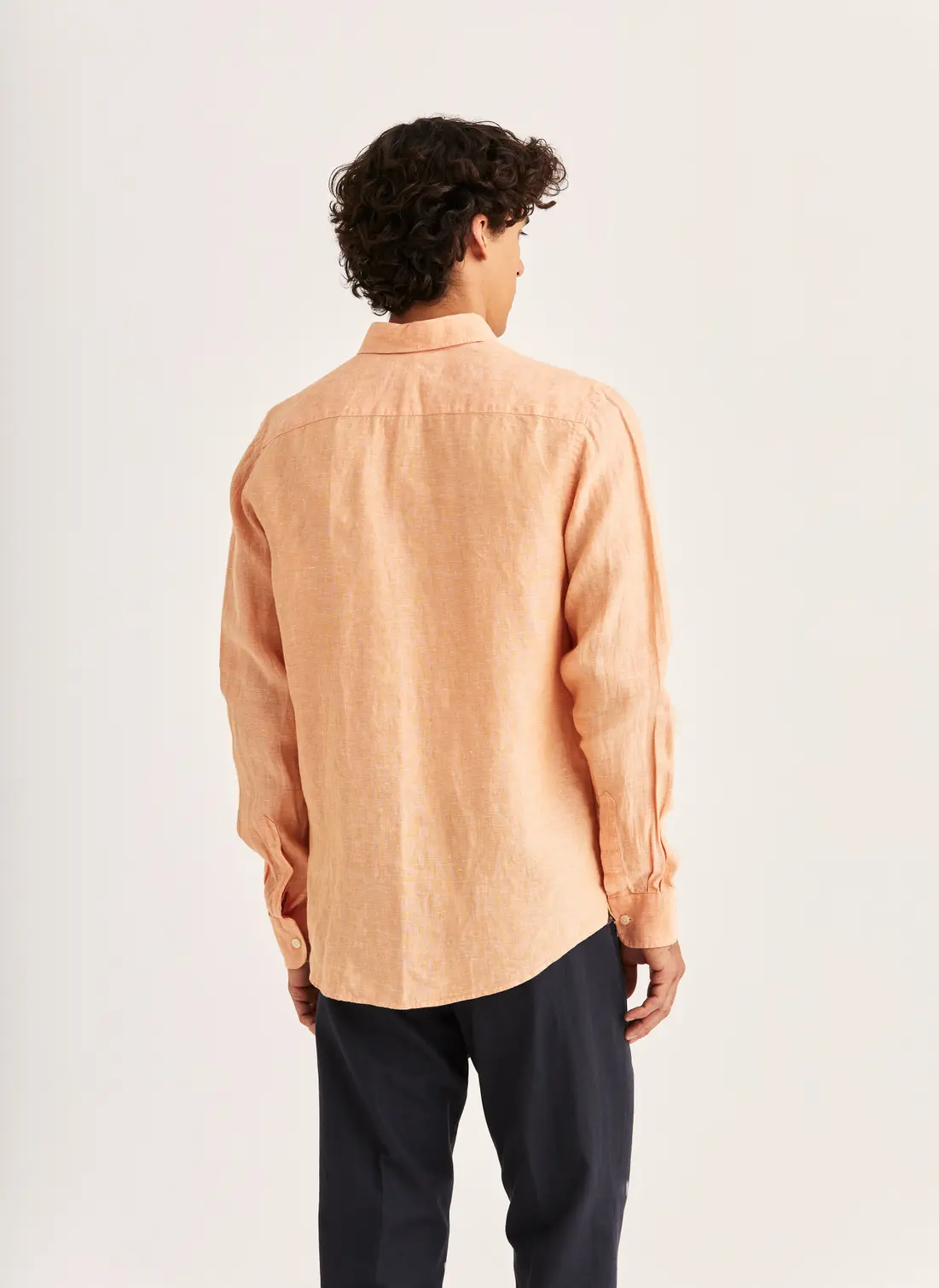 Morris Douglas Linen Shirt Classiv Fit - Orange - Bild 2