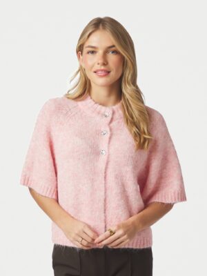 Alternative view of Neo Noir Benuta Fluffy Knit Cardigan – Light Pink