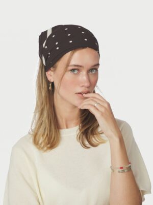 Alternative view of Neo Noir Judy Dot Scarfs - Dark Brown