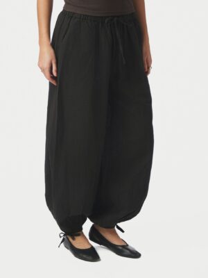 Alternative view of Neo Noir Roxane Balloon Linen Pants - Black