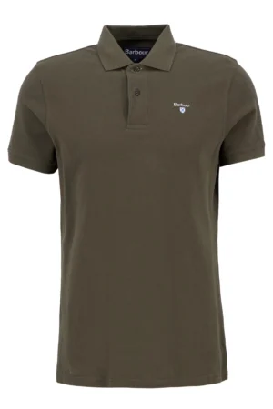 Barbour Tartan Pique Polo Shirt - Classic Olive