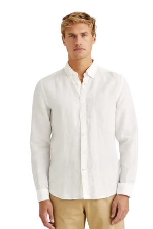 Morris Douglas Linen Shirt Classic Fit - White