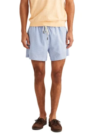 Morris Seersucker Bathing Trousers  Light Blue