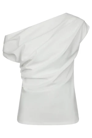 Neo Noir Mabelle Drapy Top - White