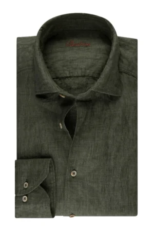Stenströms Regular Linneskjorta - Green