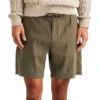 Morris Fenix Linen Shorts - Olive