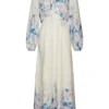 Neo Noir Silfi Flower Print Dress- Blue