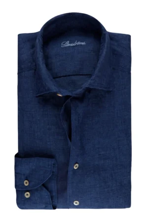 Stenströms Regular Linneskjorta - Mörkblå